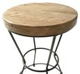 Evansville Mango Wood Round Stool