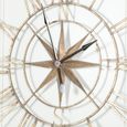 Rustic Metal Compass Wall Clock - Round - Extra Large