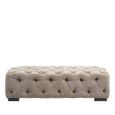 Fenton Ottoman Stool - Tufted - Beige Fabric