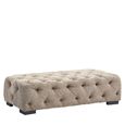 Fenton Ottoman Stool - Tufted - Beige Fabric
