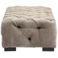 Fenton Ottoman Stool - Tufted - Beige Fabric