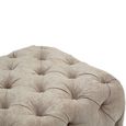 Fenton Ottoman Stool - Tufted - Beige Fabric