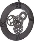 Forks Black Metal Industiral Round Wall Clock