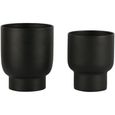 Fulda Flower Pots - Set of 2 - Black Metal