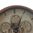 Wall Clock - Round - Gold Gears