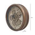 Wall Clock - Round - Gold Gears
