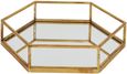 Gold Glass Hexagon Trays (Set of 2)