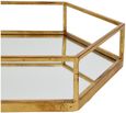 Gold Glass Hexagon Trays (Set of 2)