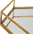 Gold Glass Hexagon Trays (Set of 2)