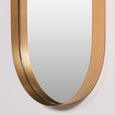 Slim Oval Wall Mirror - Gold - 26cm x 75cm