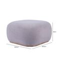 Ottoman Footstool - Square - Grey Boucle Fabric
