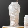 Vase - Handmade - White and Gold Glass