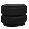 Hartford Pouffe - Oval - Black Velvet Fabric