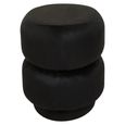 Hartford Pouffe - Oval - Black Velvet Fabric