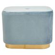 Hartford Pouffe - Blue Velvet Fabric