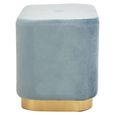 Hartford Pouffe - Blue Velvet Fabric