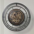 Wall Clock - Round - Industrial Black Gears