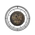 Wall Clock - Round - Industrial Black Gears