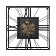 Wall Clock - Square - Industrial Black Gears - Small