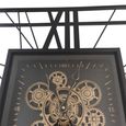 Wall Clock - Square - Industrial Black Gears - Small