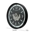 Wall Clock - Round - Industrial Black and Grey Gears
