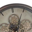 Wall Clock - Round - Industrial Copper Gears