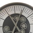 Wall Clock - Round - Industrial Silver Gears