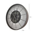 Wall Clock - Round - Industrial Silver Gears
