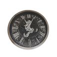 Wall Clock - Round - Industrial Silver and Black Gears