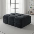 Jacob Footstool - Black Fabric