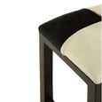 Kendari Footstool - Square - Black and White Leather