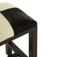 Kendari Footstool - Square - Black and White Leather