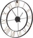 Lac Black Metal Skeleton Round Wall Clock