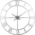 Large Silver Foil Skeleton Wall Clock - 102cm x 102cm