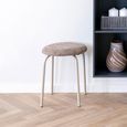 Lawloit Stool - Round - Brown Metal