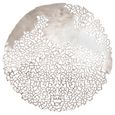 Apo Wall Sculpture - Coral Silver Metal