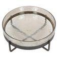 Beresford Platter - Brown Glass - Round - On Stand