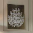 Chandelier Wall Art - Gold Foiled Canvas - Square