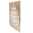 Chandelier Wall Art - Gold Foiled Canvas - Square