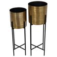 Clyde Planter - Antique Brass - Floor Standing - Set of 2