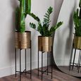 Clyde Planter - Antique Brass - Floor Standing - Set of 2