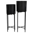 Clyde Planter - Black - Floor Standing - Set of 2