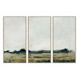 Green Fields Wall Art - Distant - Canvas - Set of 3