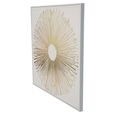 Sunburst Wall Art - Golden Foiled Canvas - Square