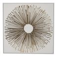 Sunburst Wall Art - Golden Foiled Canvas - Square