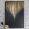 Golden Rain Wall Art - Black - Framed Canvas