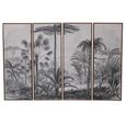Grey Palm Wall Art - Canvas - Set of 4