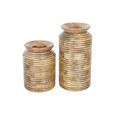 Leon Vase - Natural Mango Wood - Set of 2