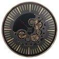 Palladium Wall Clock - Black and Gold Cogs - Round - Medium