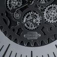 Palladium Wall Clock - Black and Silver Cogs - Round - Medium